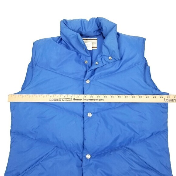 Vintage REI Co Op Goose Down Insulated Quilted Puffer Vest Jacket Blue Men Large - Picture 4 of 8